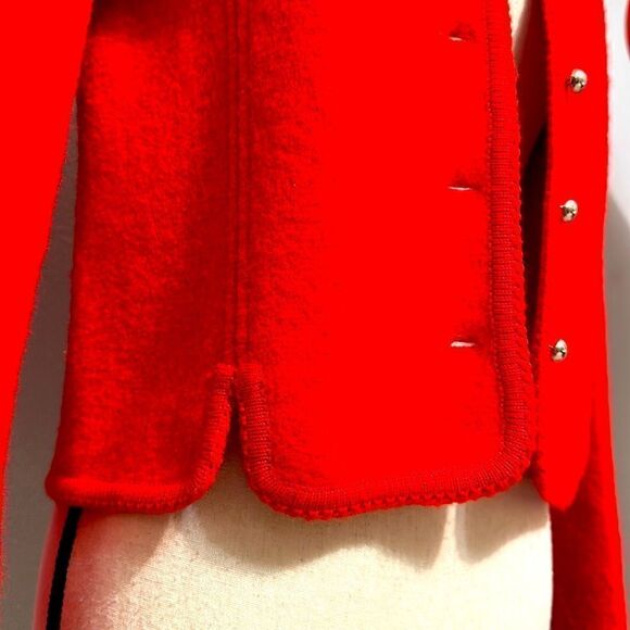 Vintage The eagle’s eye women’s wool button up red jacket size 10 - Picture 3 of 9